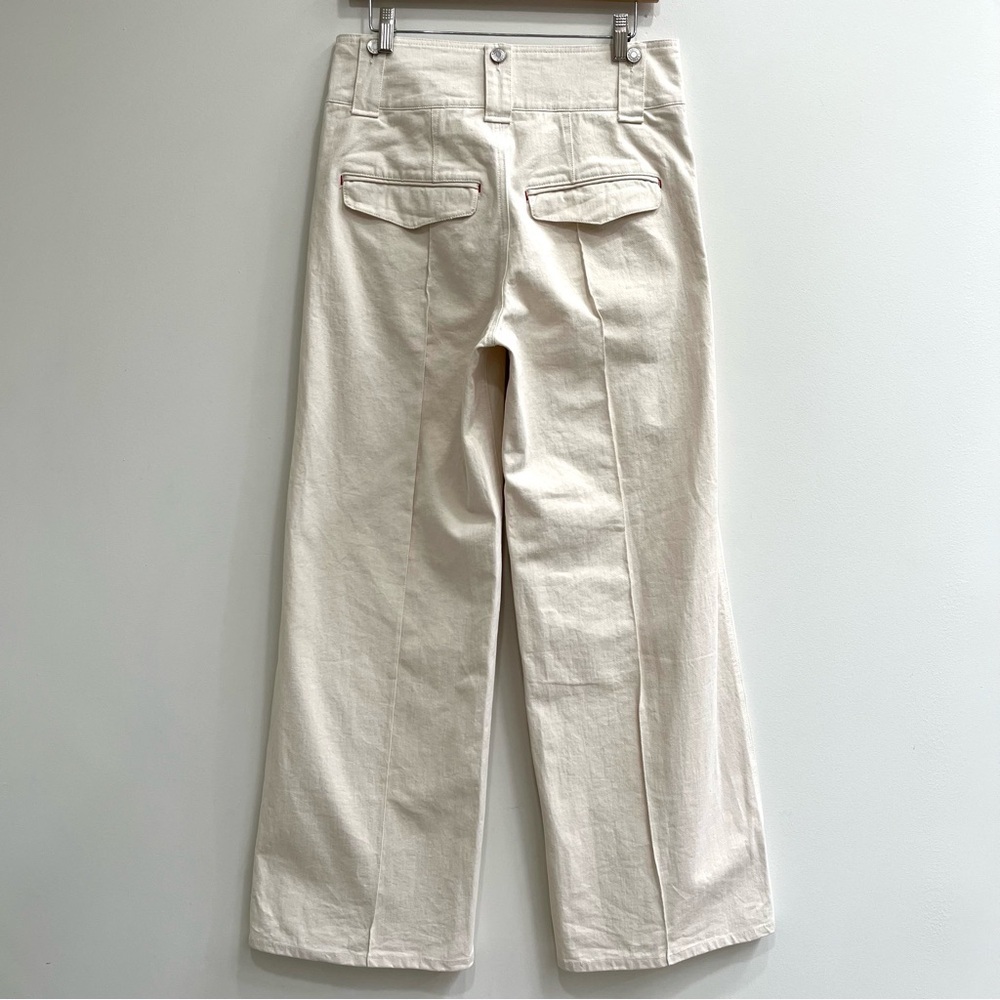Isabel Marant Pants Creamy White (Ecru) Dilemony Denim Trousers 38 U.S Size 6 - Picture 5 of 16